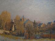 Alfred Sisley Frosty Morning in Louveciennes oil painting artist
